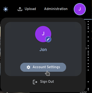 Account Settings button